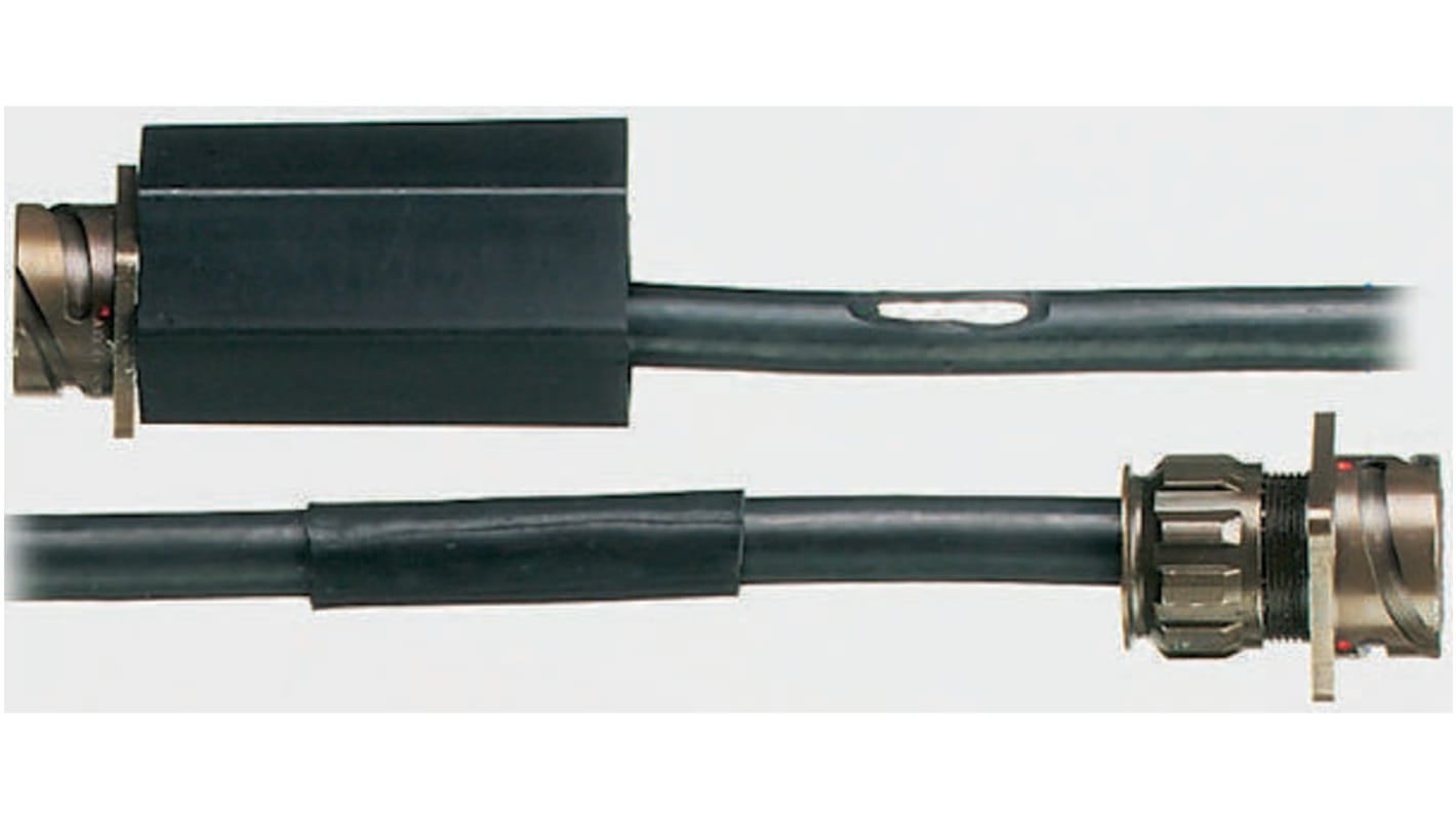 TE Connectivity Heat Shrink Tubing, Black 44.4mm Sleeve Dia. x 254mm Length 5.6:1 Ratio, HRSR Series