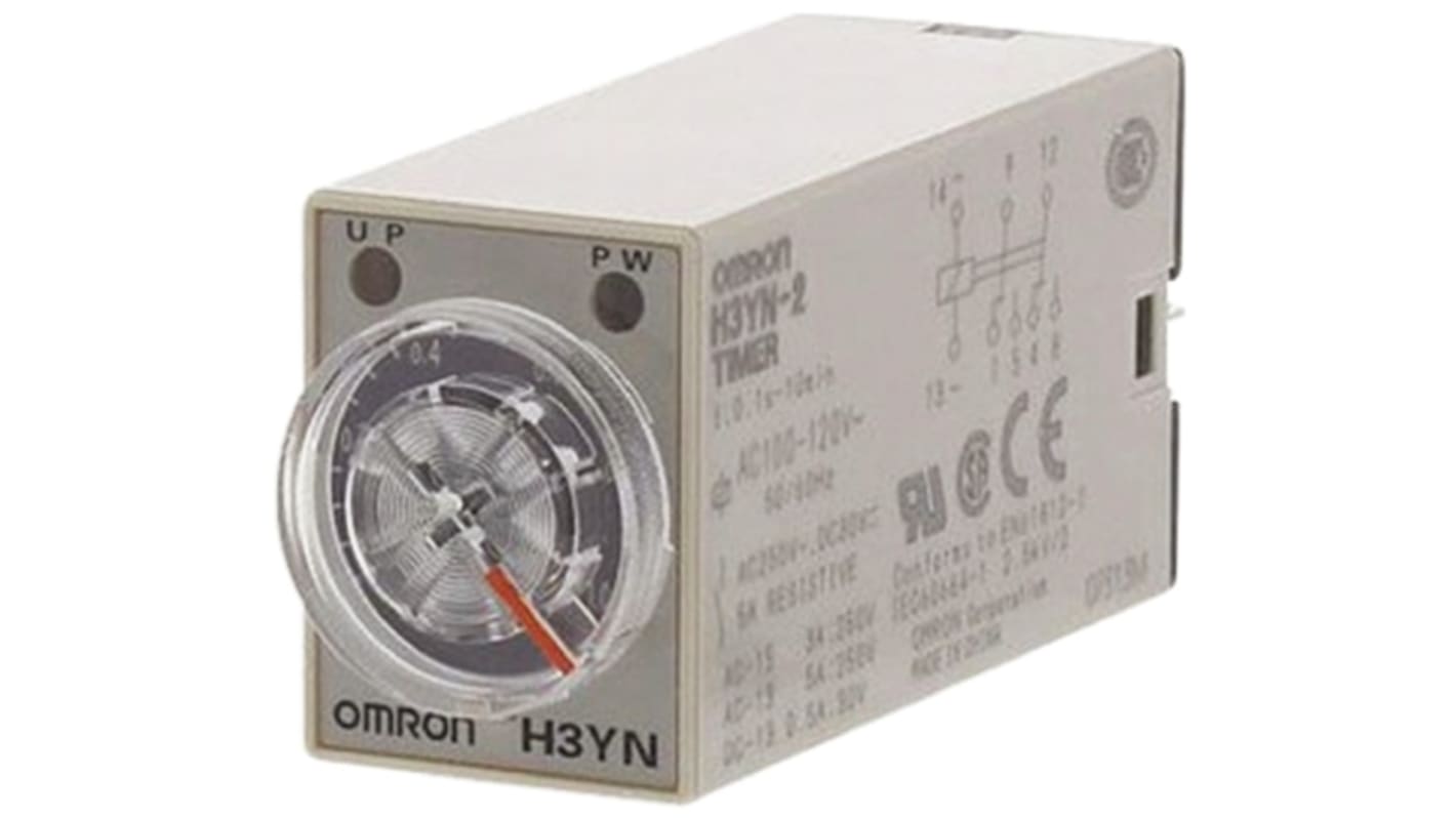 オムロン タイマーリレー, 12V dc, DINレール、パネル取り付け オムロン タイマーリレー, 12V dc, DINレール、パネル取り付け
