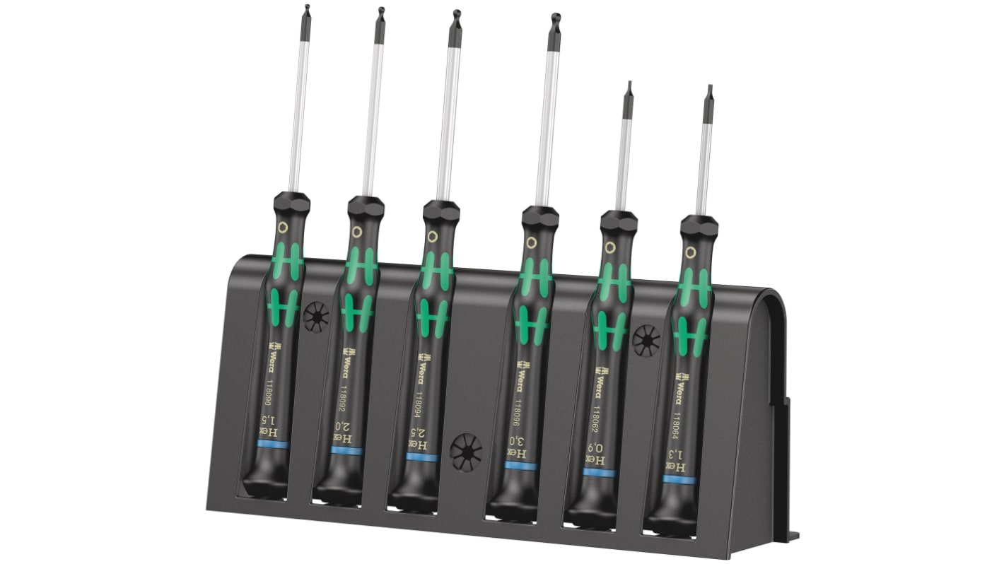 Wera Hexagon Precision Screwdriver Set, 6-Piece