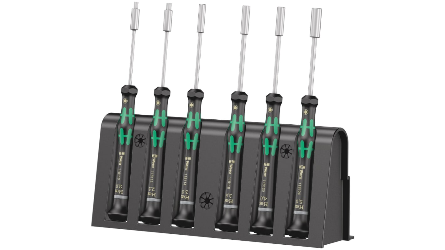 Wera Hexagon Precision Screwdriver Set, 6-Piece