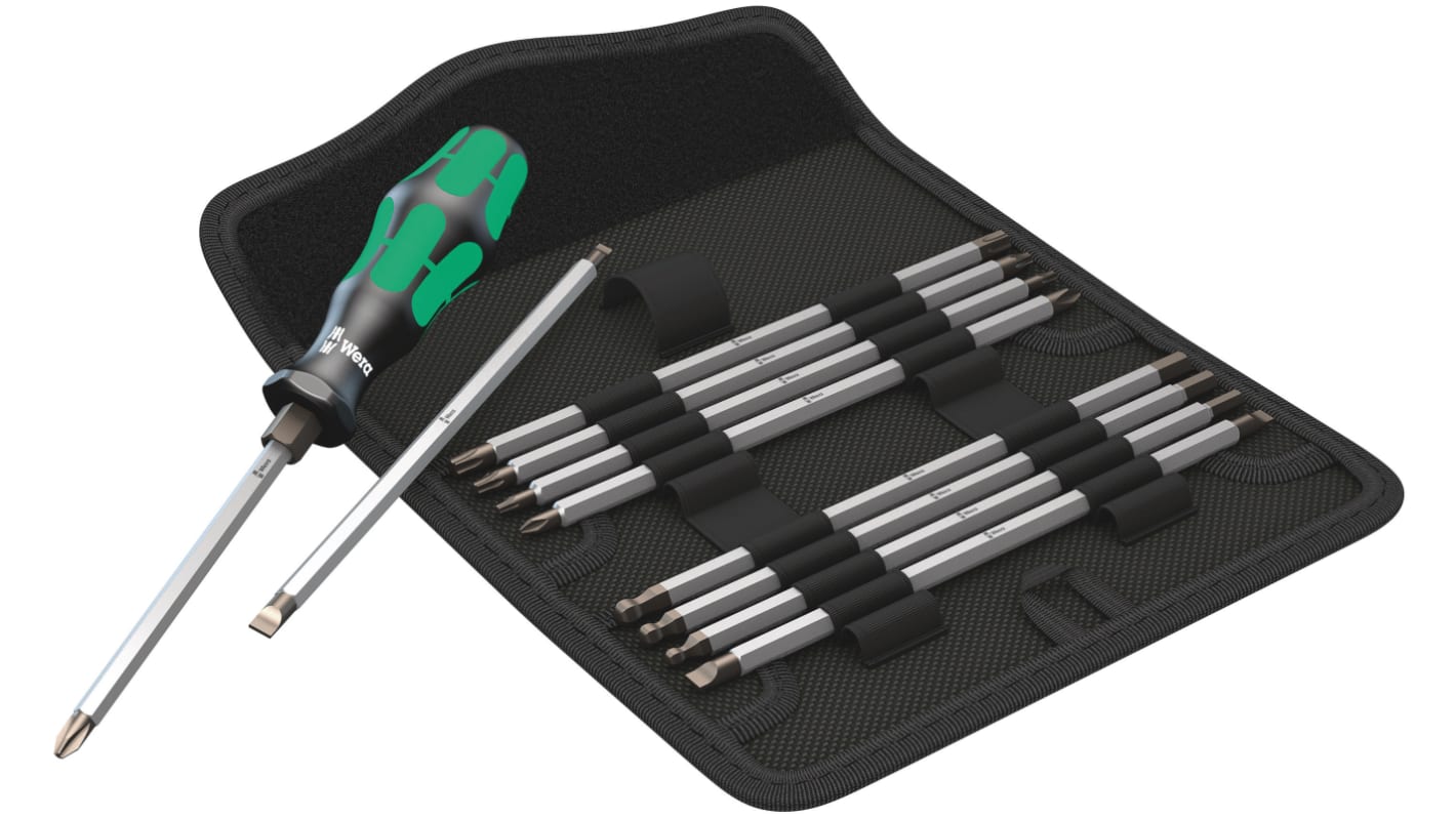 Wera Hexagon; Phillips; Pozidriv; Slotted; Torx Interchangeable Screwdriver Set, 11-Piece