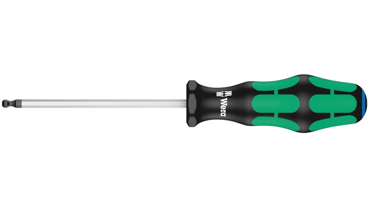 Wera Ball End Hexagon  Screwdriver, 100 mm Blade, 198 mm Overall