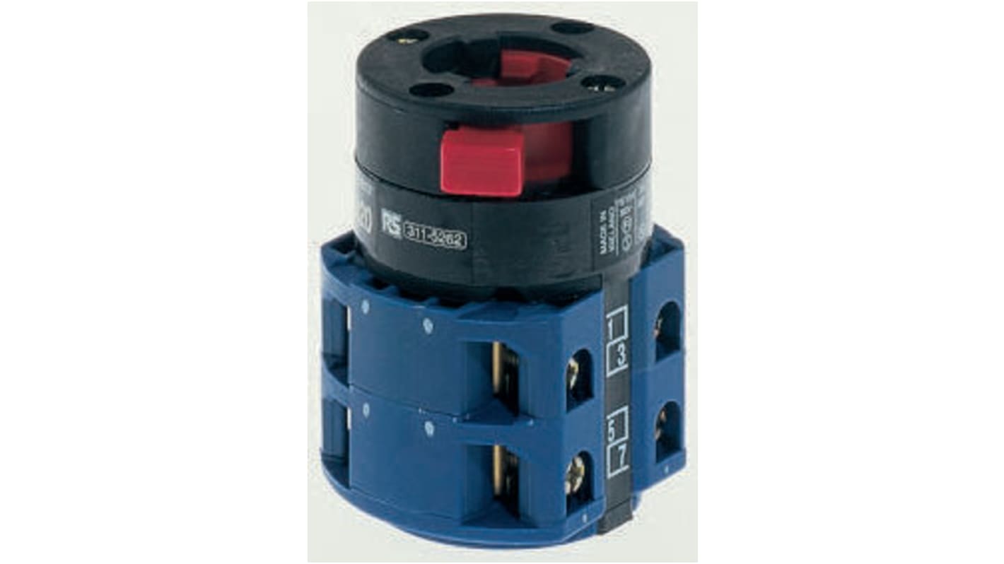 Kraus & Naimer, DP 3 Position 60° Double Throw Cam Switch, 25A