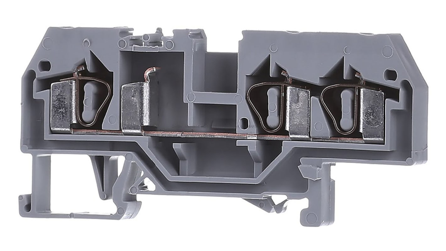 WAGO 281-681 281 Series Grey, 4mm², Single-Level, Cage Clamp Termination