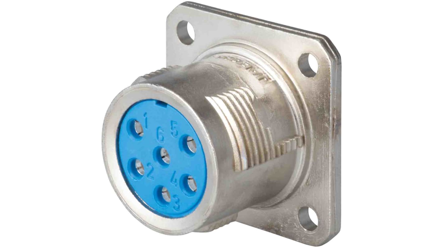 Jaeger Circular Connector, 8 Contacts, Panel Mount, Male