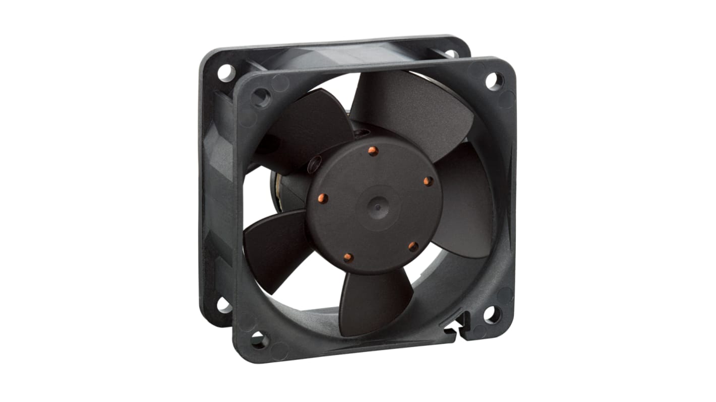 ebm-papst 600 N Series Axial Fan, 24 V dc, DC Operation, 25m³/h, 1.2W, 50mA Max, 60 x 60 x 25mm