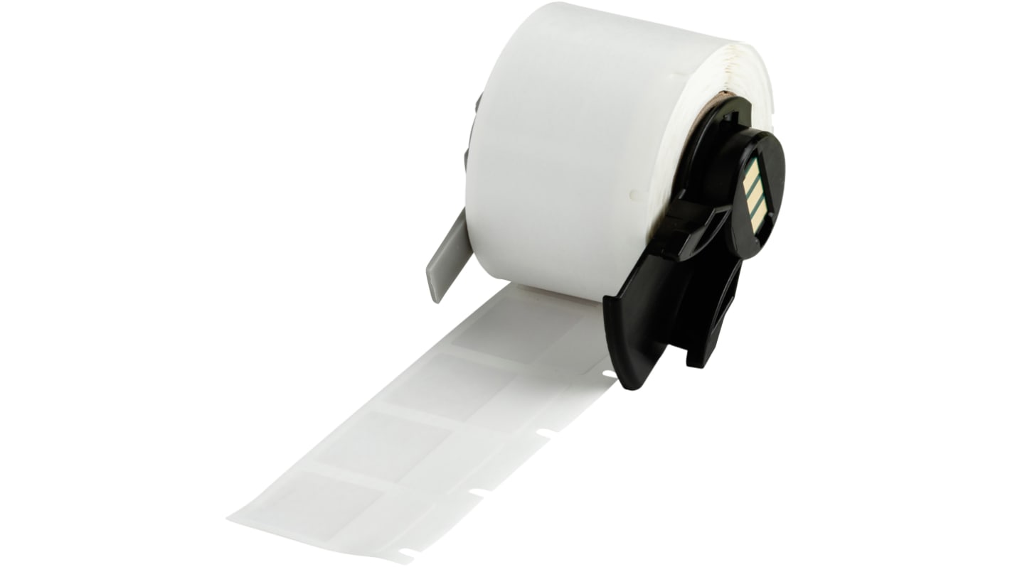 Brady B-427 Self-laminating Vinyl Transparent/White Cable Labels, 19.05mm Width, 25.4mm Height, 250 Qty