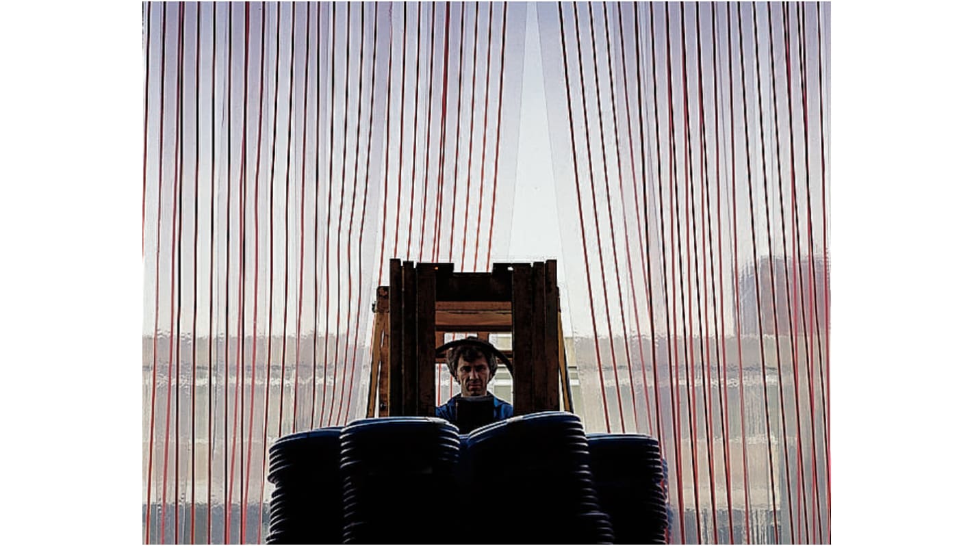 RS PRO Clear 4m PVC STRIP CURTAINS for Industrial, 400mm x 4mm