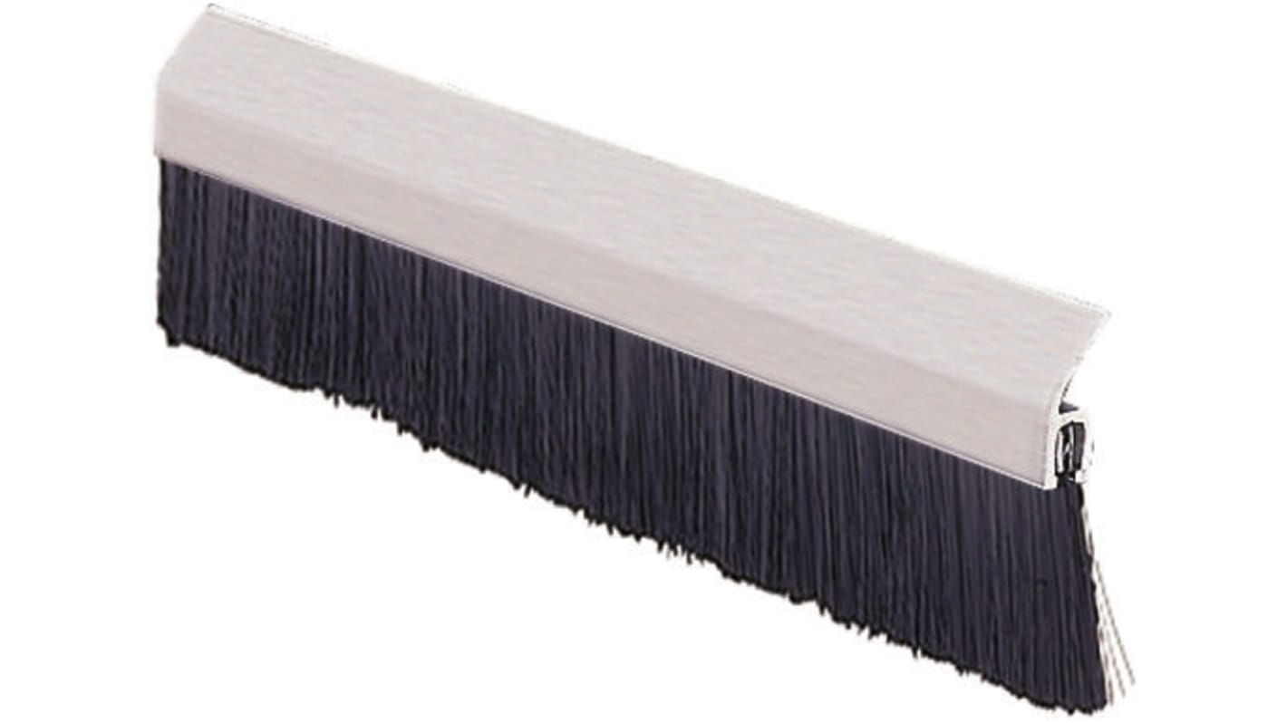 Striscia con spazzola RS PRO in  in alluminio e nylon, col. Nero, 150mm x 13,5 mm x 13.2mm