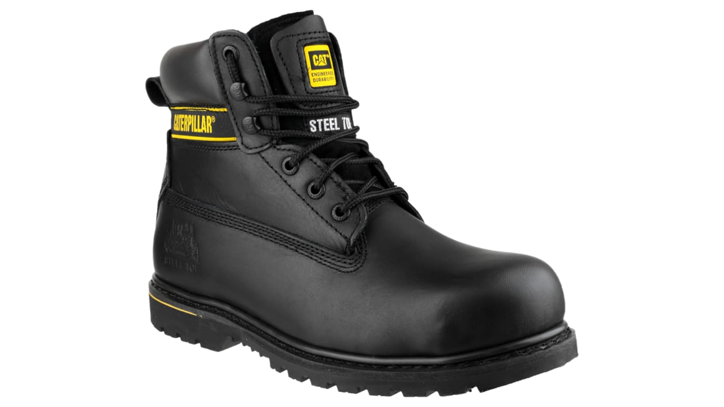 CAT Holton Black Steel Toe Capped Men's Safety Boots, UK 6, EU 39