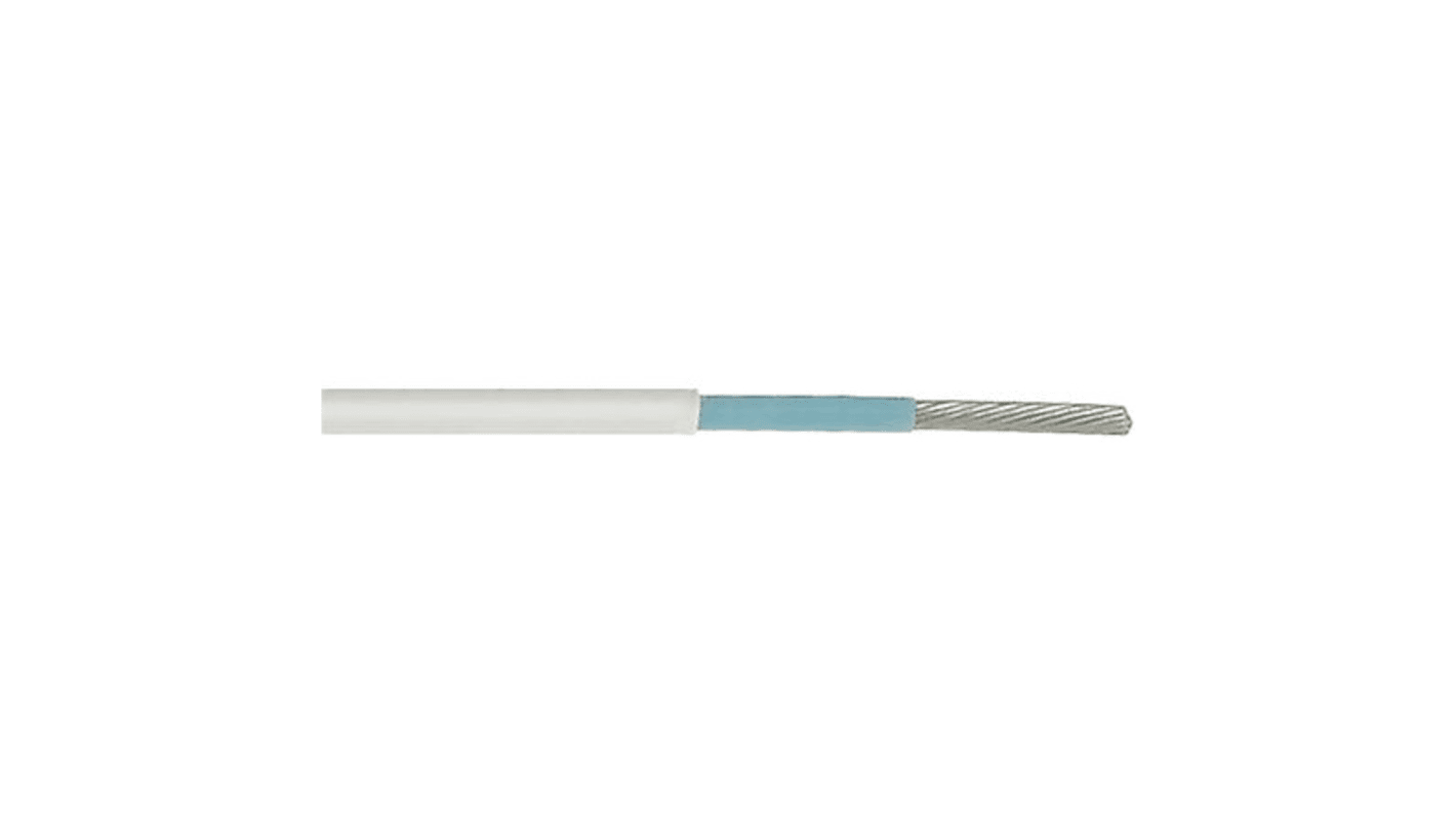 TE Connectivity 白色恶劣环境电线, 0.6 mm², 100m长, 20 awg, 600 v, 最高+150°C, ETFE绝缘, 55A0811系列