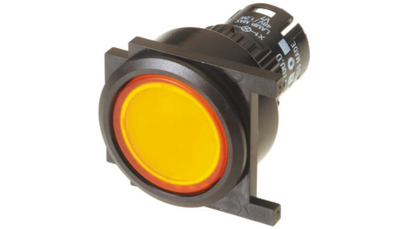 EAO Yellow Momentary Push Button Head, IP65