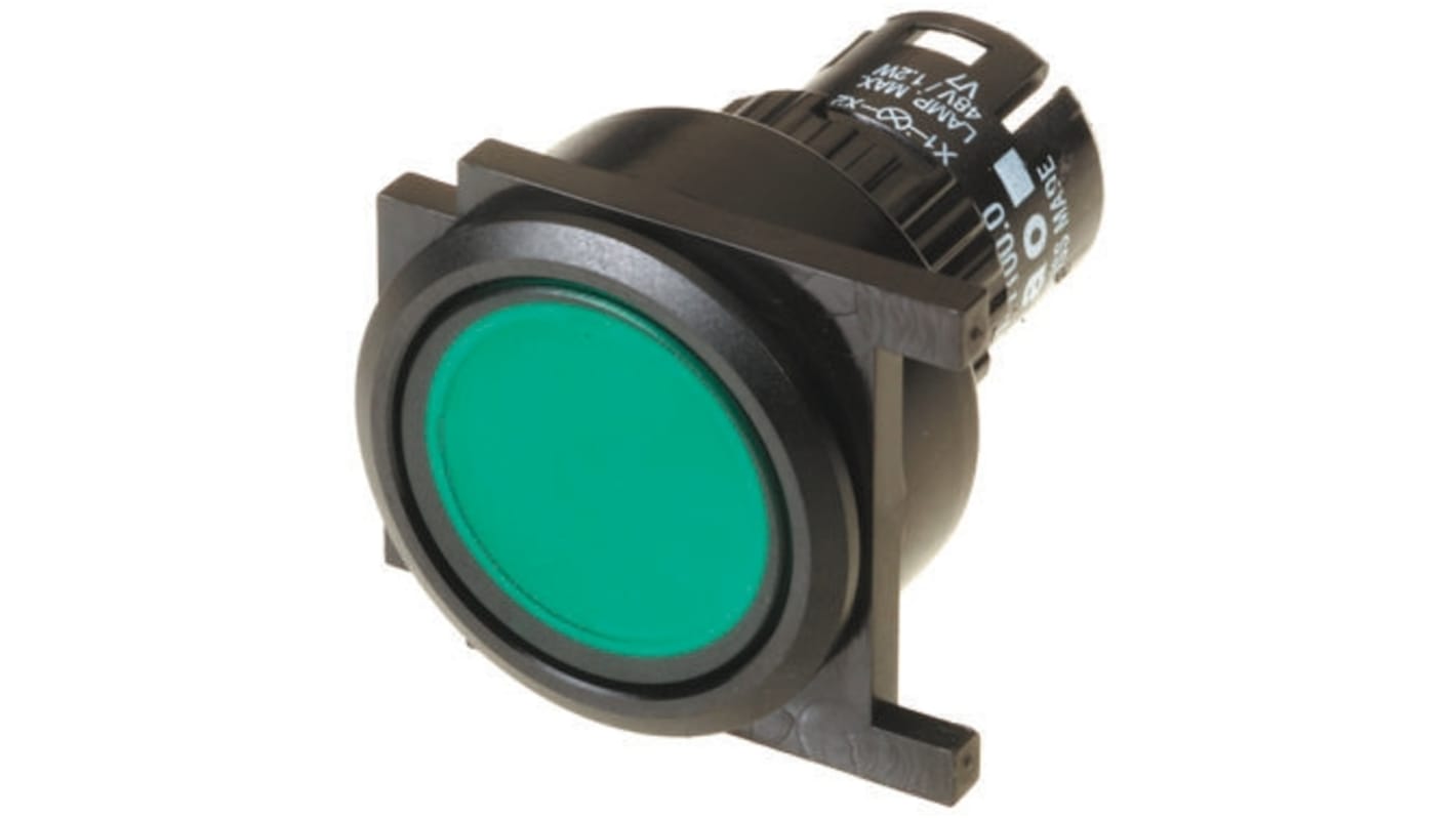 EAO Green Momentary Push Button Head, IP65