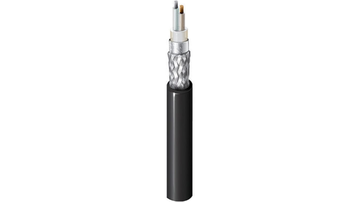 Belden, 9860 series Black Twinaxial Cable, 11.18mm OD 152m, 124 Ω impedance