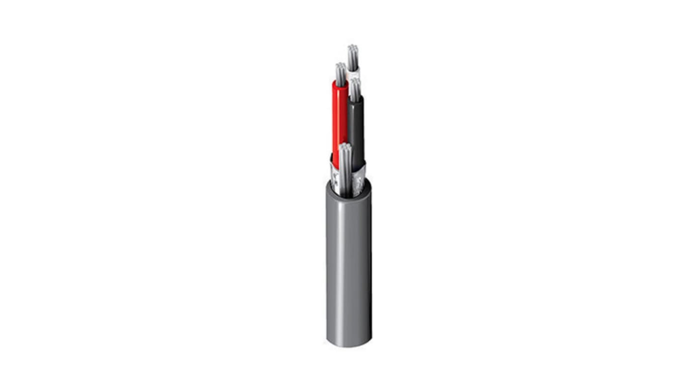 Cable multiconductor apantallado Belden 8618 de 3 núcleos, 1,33 mm², Ø ext. 8.13mm, long. 152m, 600 V, 7 A,