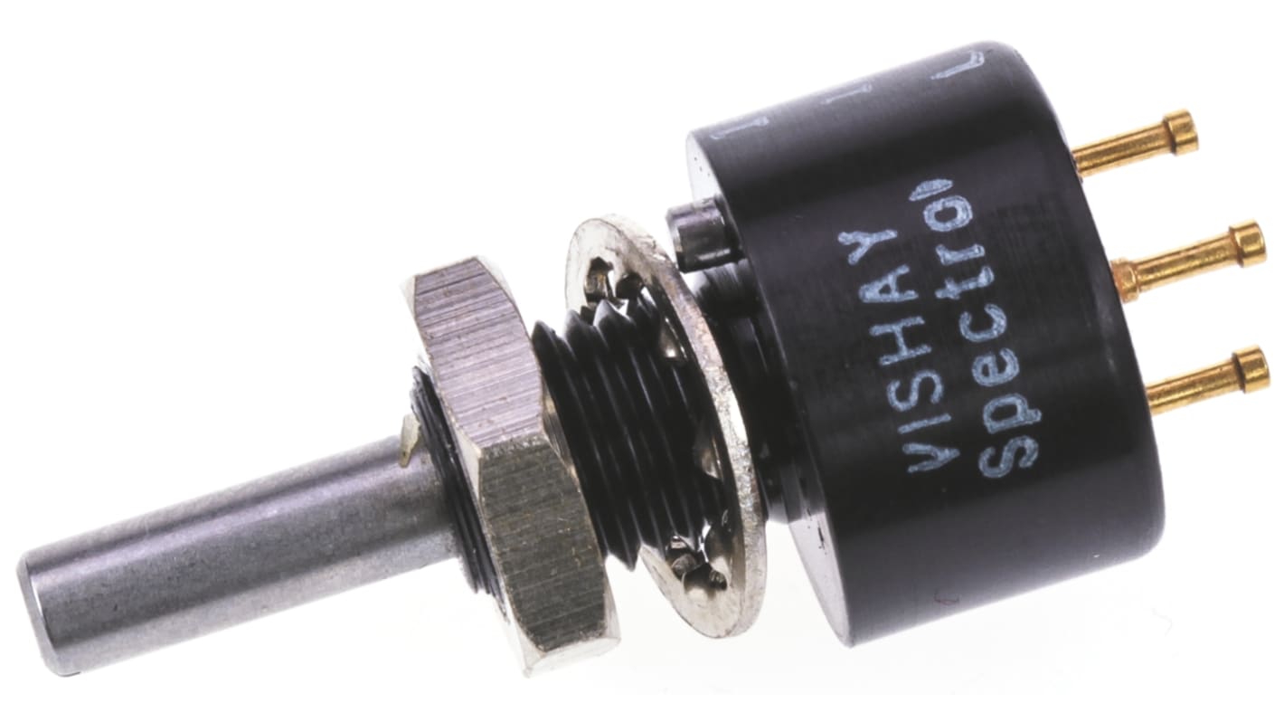 Potencjometr 1kΩ typ Obrotowy Vishay średnica wału 3,18 mm 2W długość wału 17.8mm średnica 12.7mm Montaż panelowy