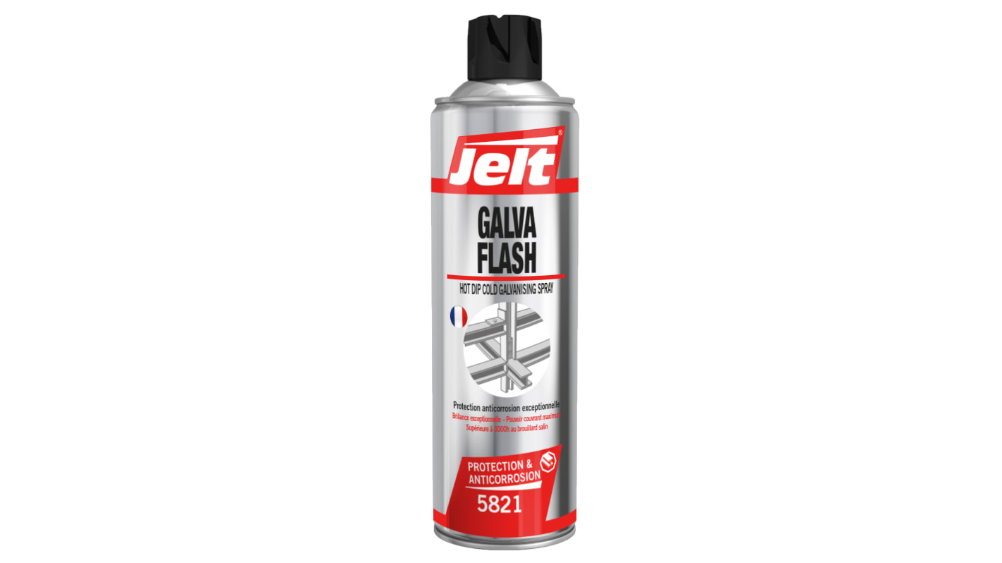 Peinture galvanisation Jelt GALVA FLASH, Gris Brillant, 650/500ml