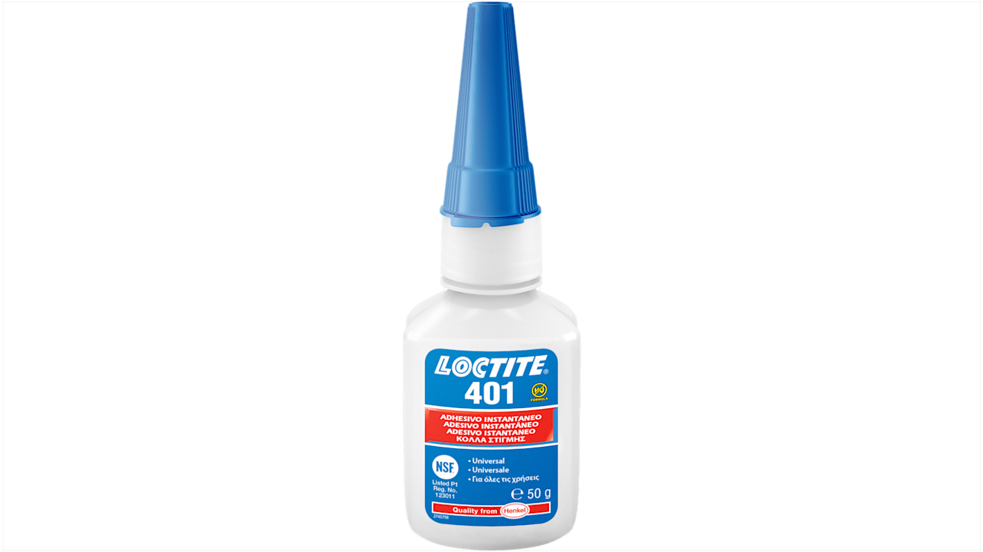 Loctite Loctite 401, col. Trasparente, Bottiglia da 50 g