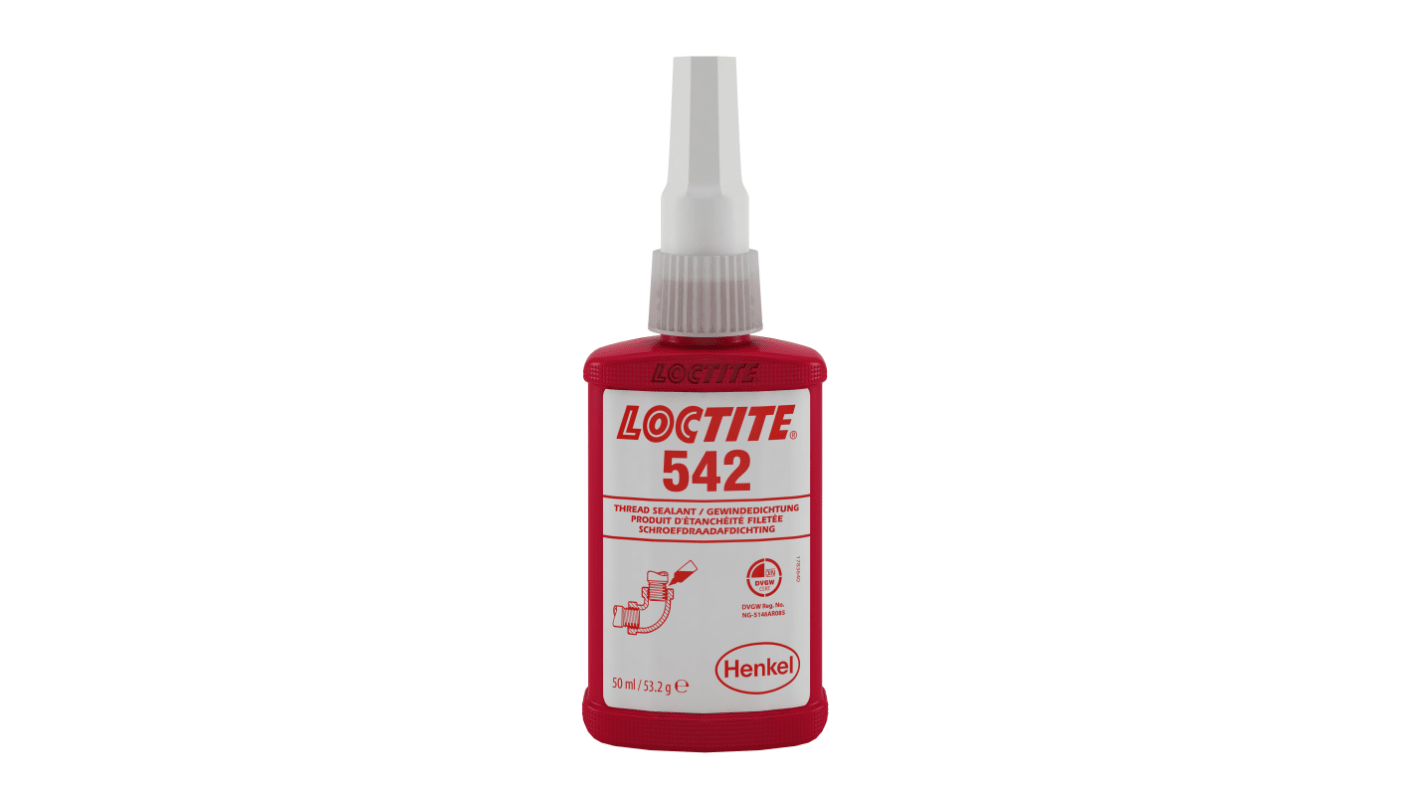 Sigillante per tubi (Liquido) Henkel 542, 50 ml, col. Marrone, resistenza Media, -55 → +150 °C