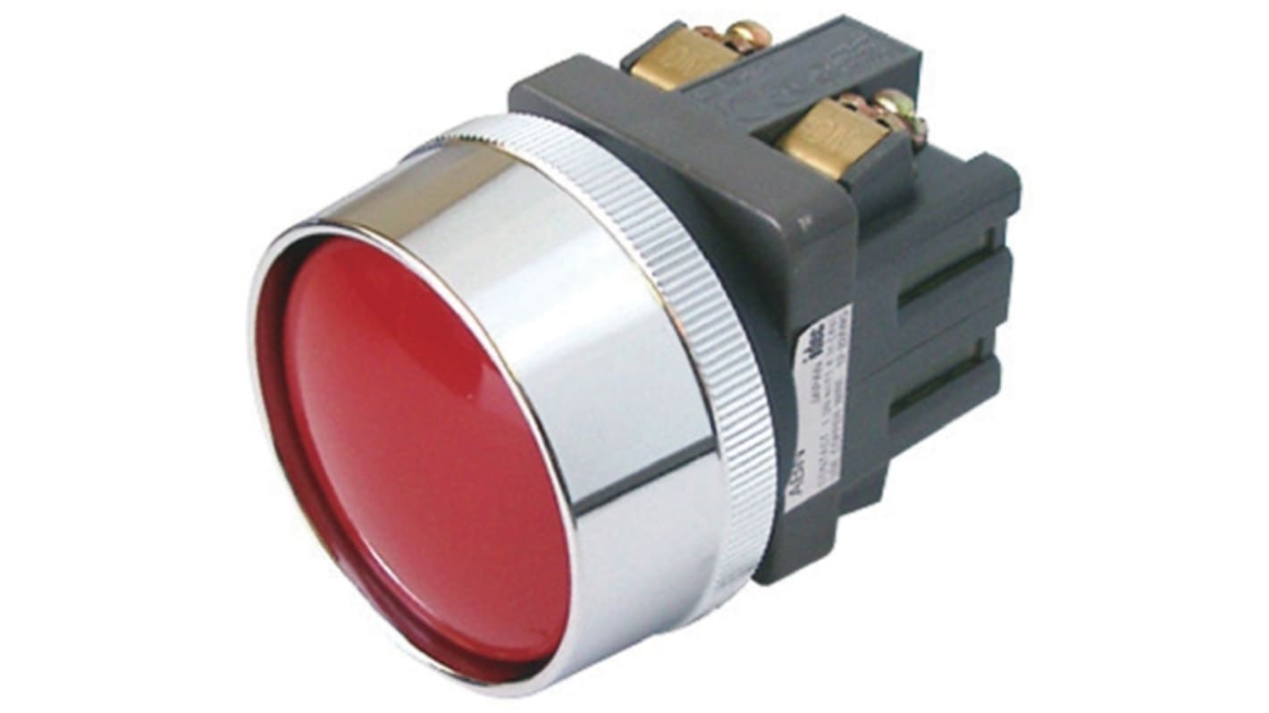 Idec 押しボタンスイッチ, モーメンタリ, DPDT, 10 A @ 600 V ac/dc パネルマウント