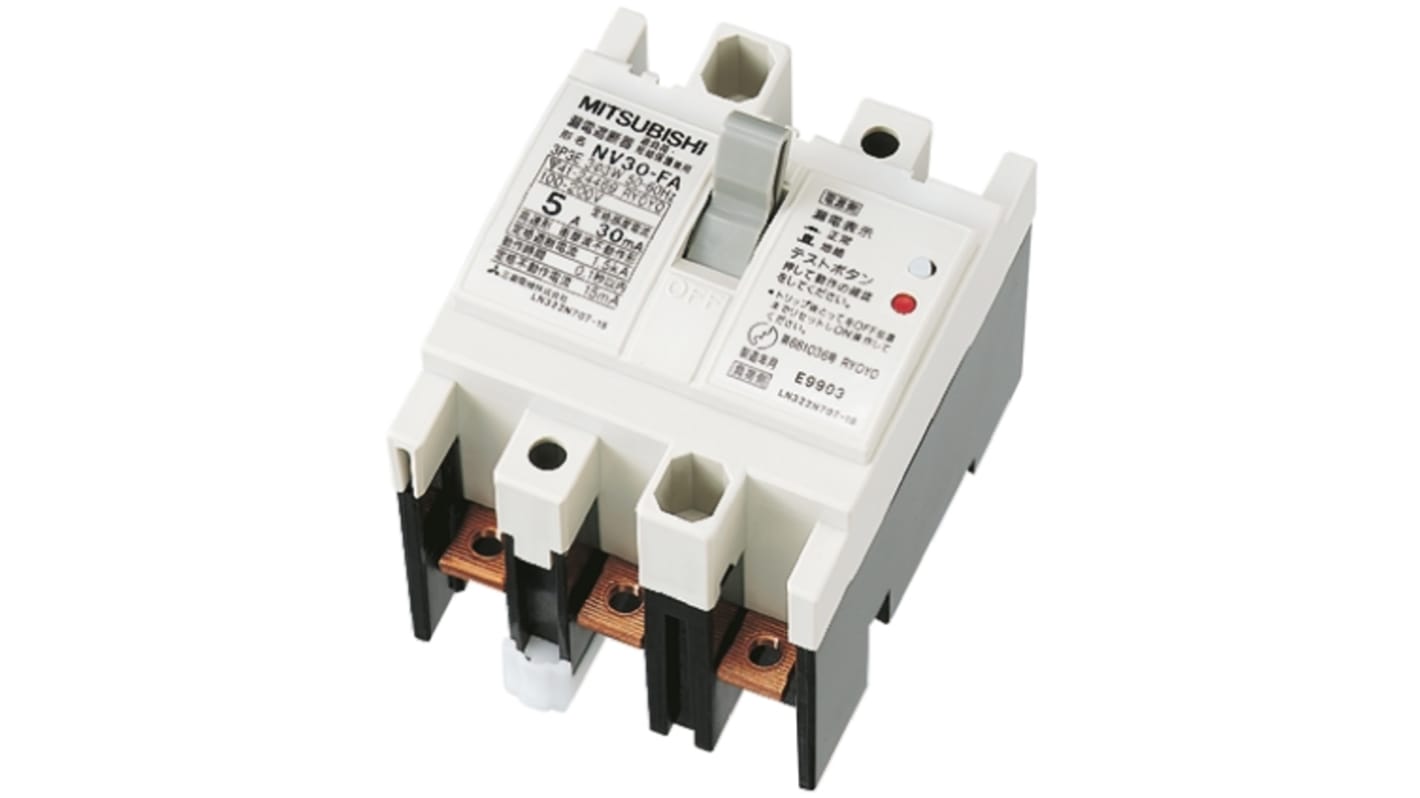 NV30-FA 3P 20A 100-200V 30MA W | 三菱電機, 配線用遮断器 | RS NV30-FA 3P 20A 100-200V 30MA W | 三菱電機, 配線用遮断器 | RS