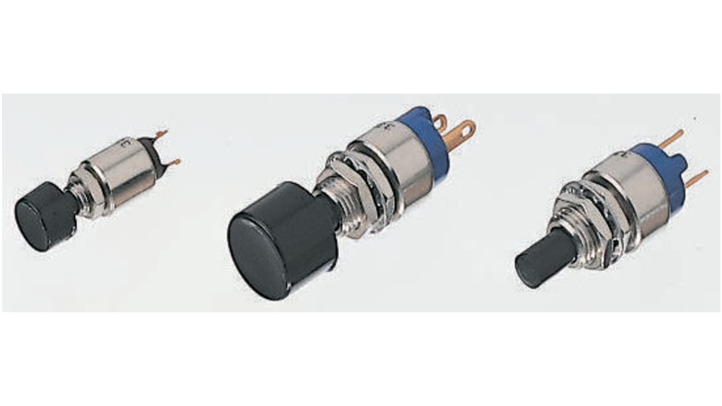APEM Push Button Switch, Momentary, Panel Mount, 6.5mm Cutout, SPST