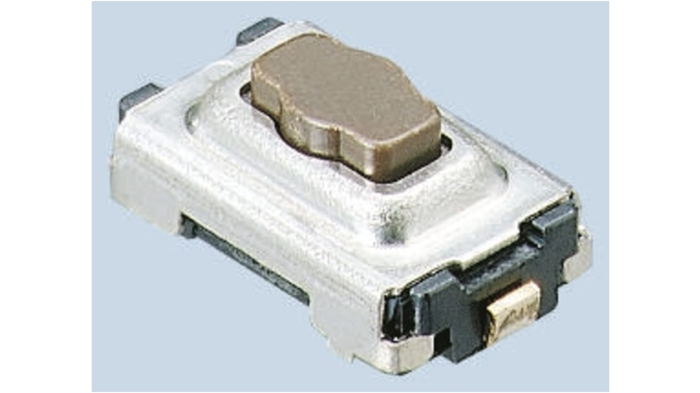 Alps Alpine Plunger Tactile Switch, SPST 50 mA@ 12 V dc