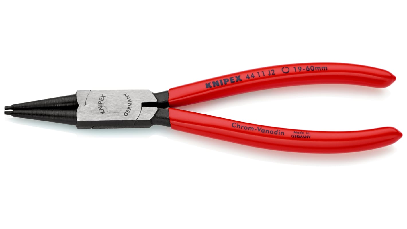 Knipex Circlip Pliers, 180 mm Overall, Straight Tip