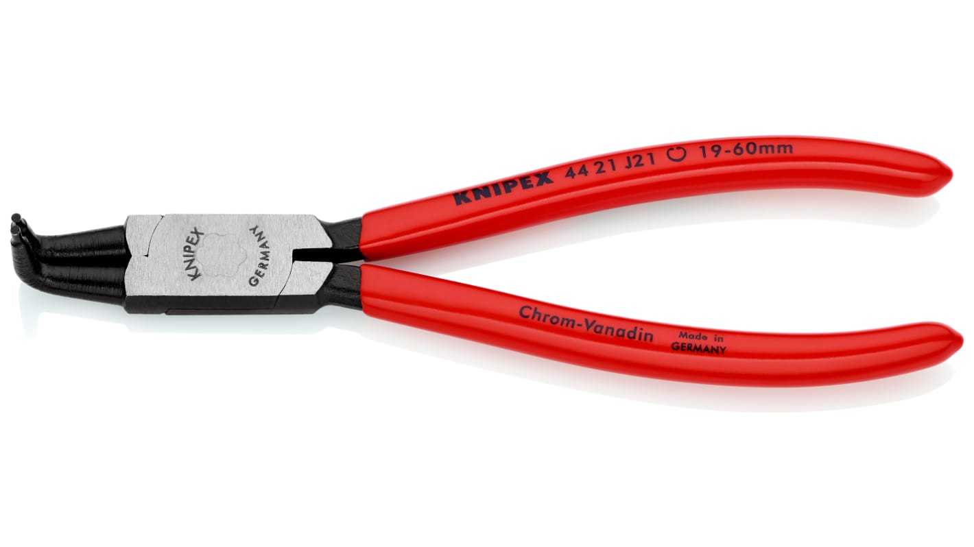 Knipex Circlip Pliers, 170 mm Overall, Angled Tip
