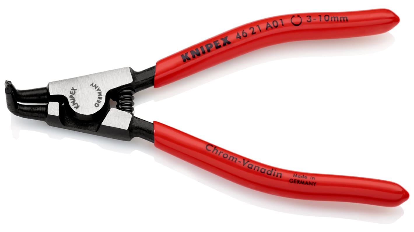 Knipex Circlip Pliers, 125 mm Overall, Angled Tip
