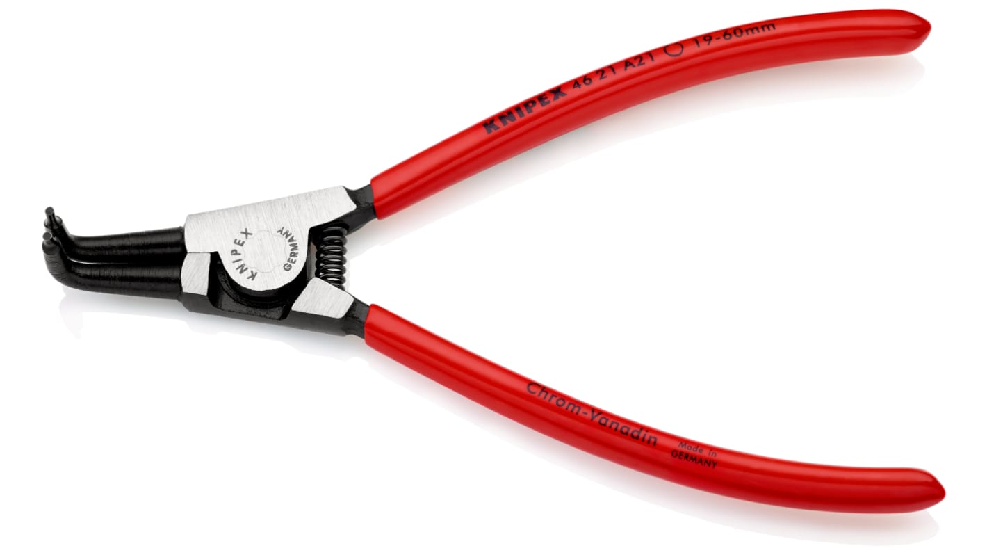 Knipex Circlip Pliers, 170 mm Overall, Angled Tip