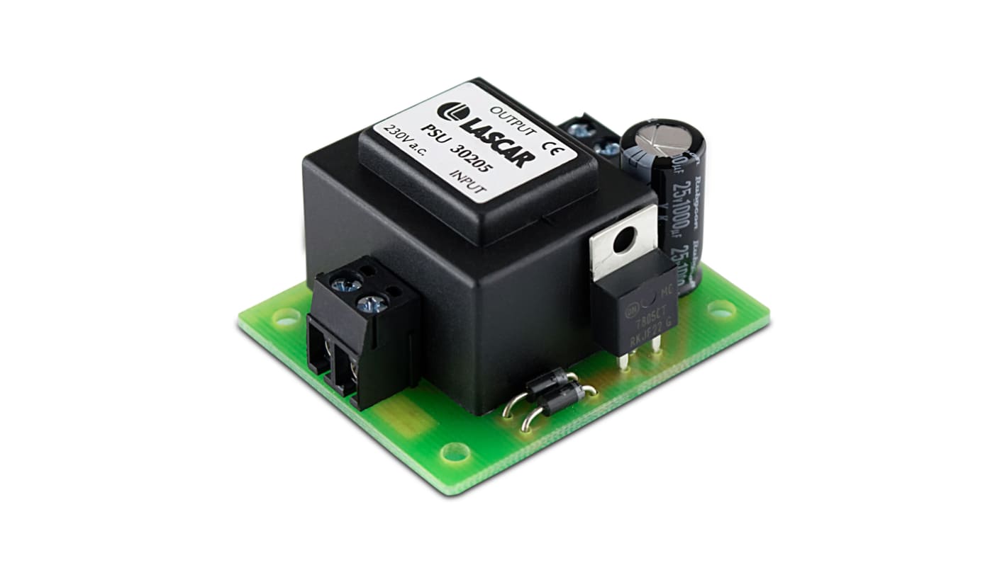 Lascar Encapsulated Linear Power Supply, 220 → 250V ac Input, 5V dc Output, 100mA Output, 0.5W