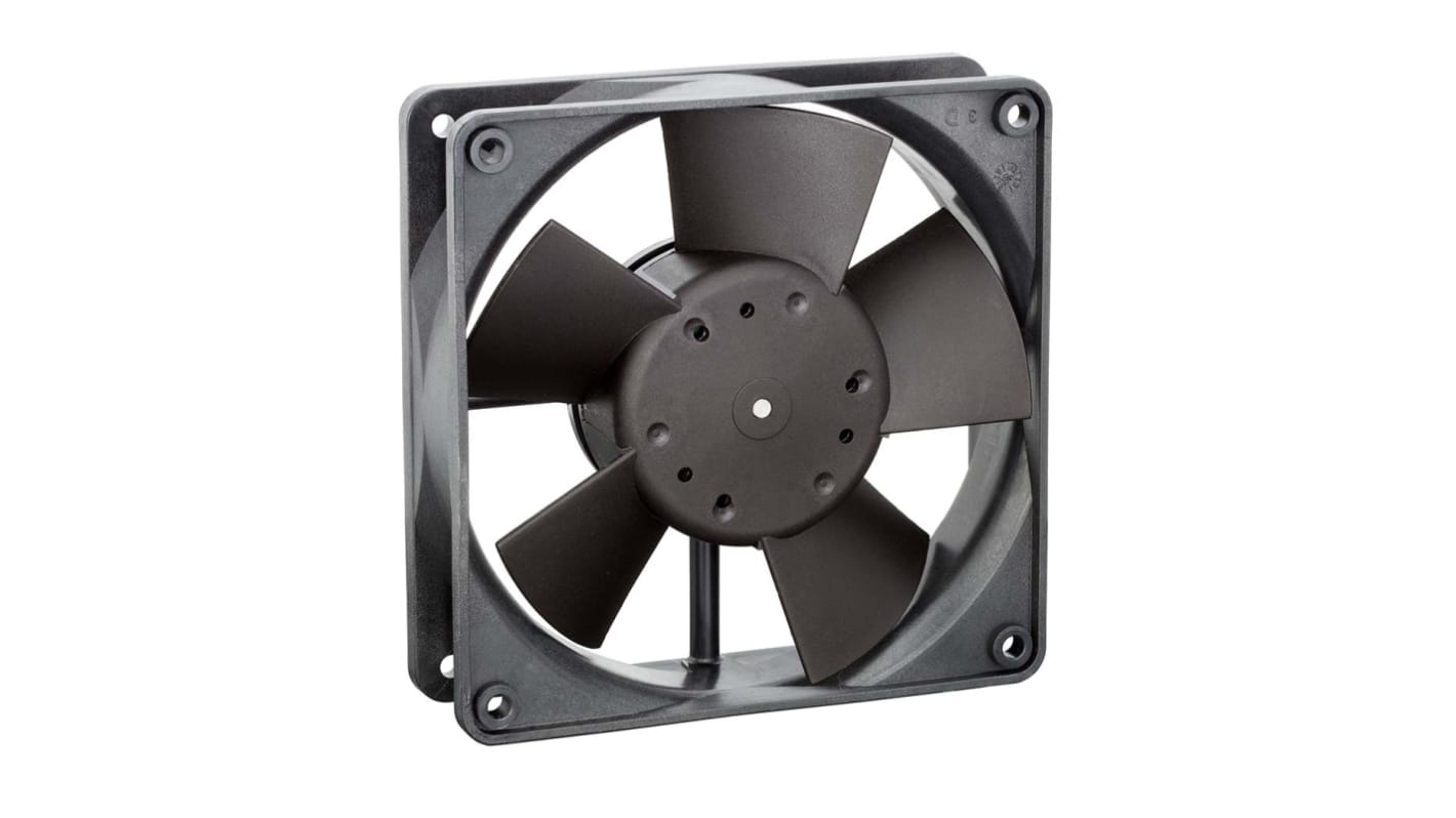 ebm-papst 4300 Series Axial Fan, 24 V dc, DC Operation, 170m³/h, 5.7W, 208mA Max, IP68, 119 x 119 x 32mm