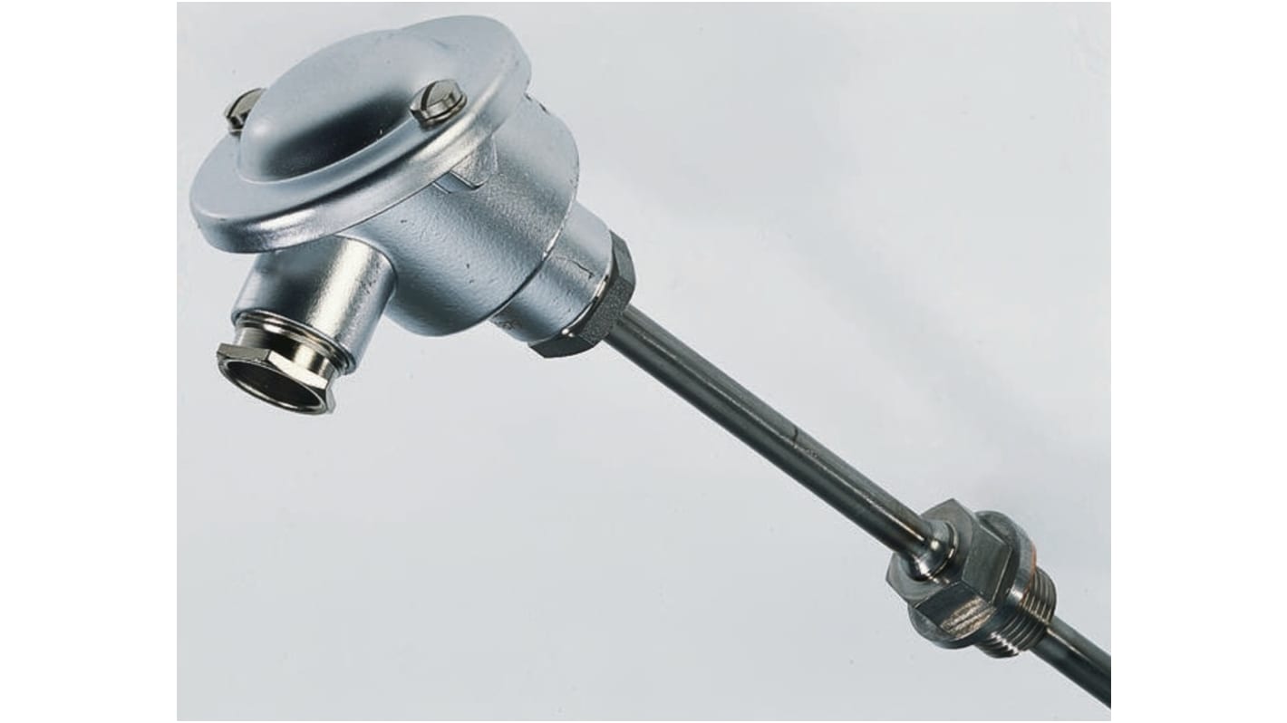 Jumo PT100 RTD Sensor, 9mm Dia, 250mm Long, 2 Wire, G1/2, Class B +400°C Max