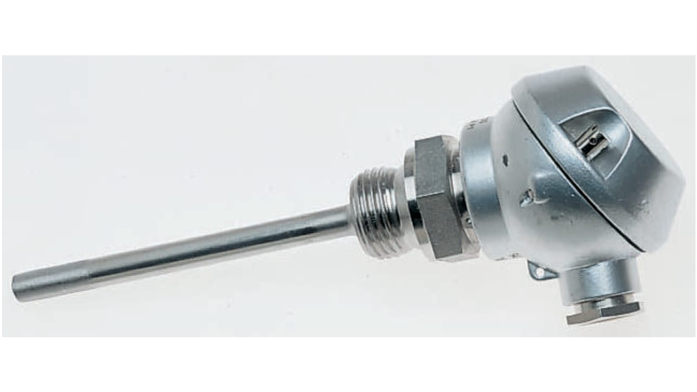 Jumo PT100 RTD Sensor, 6mm Dia, 150mm Long, 2 Wire, G1/2, Class B +200°C Max