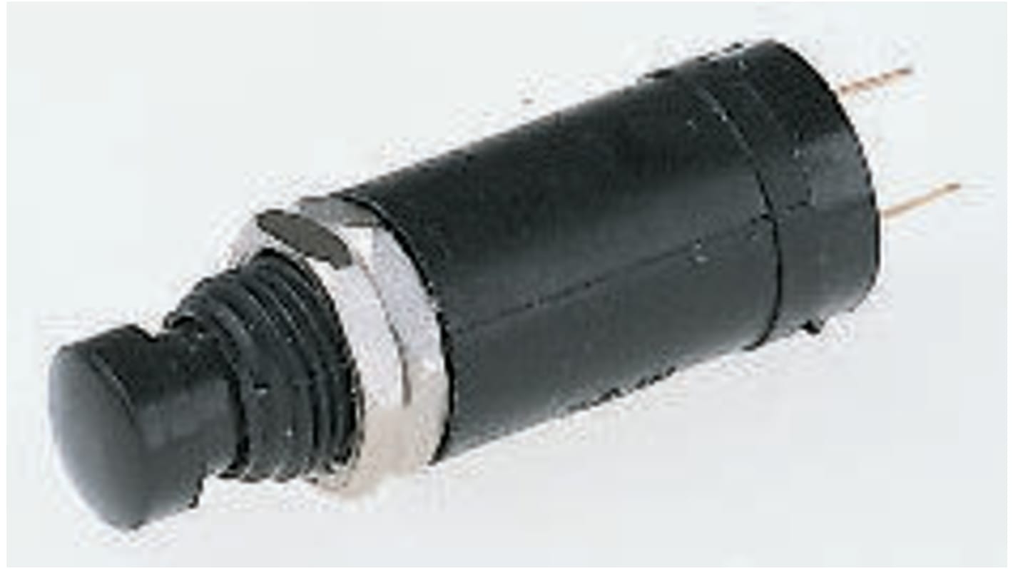 Arcolectric (Bulgin) Ltd 0919 Series Miniature Push Button Switch, Momentary, Panel Mount, 7.1mm Cutout, SPST, 250V ac