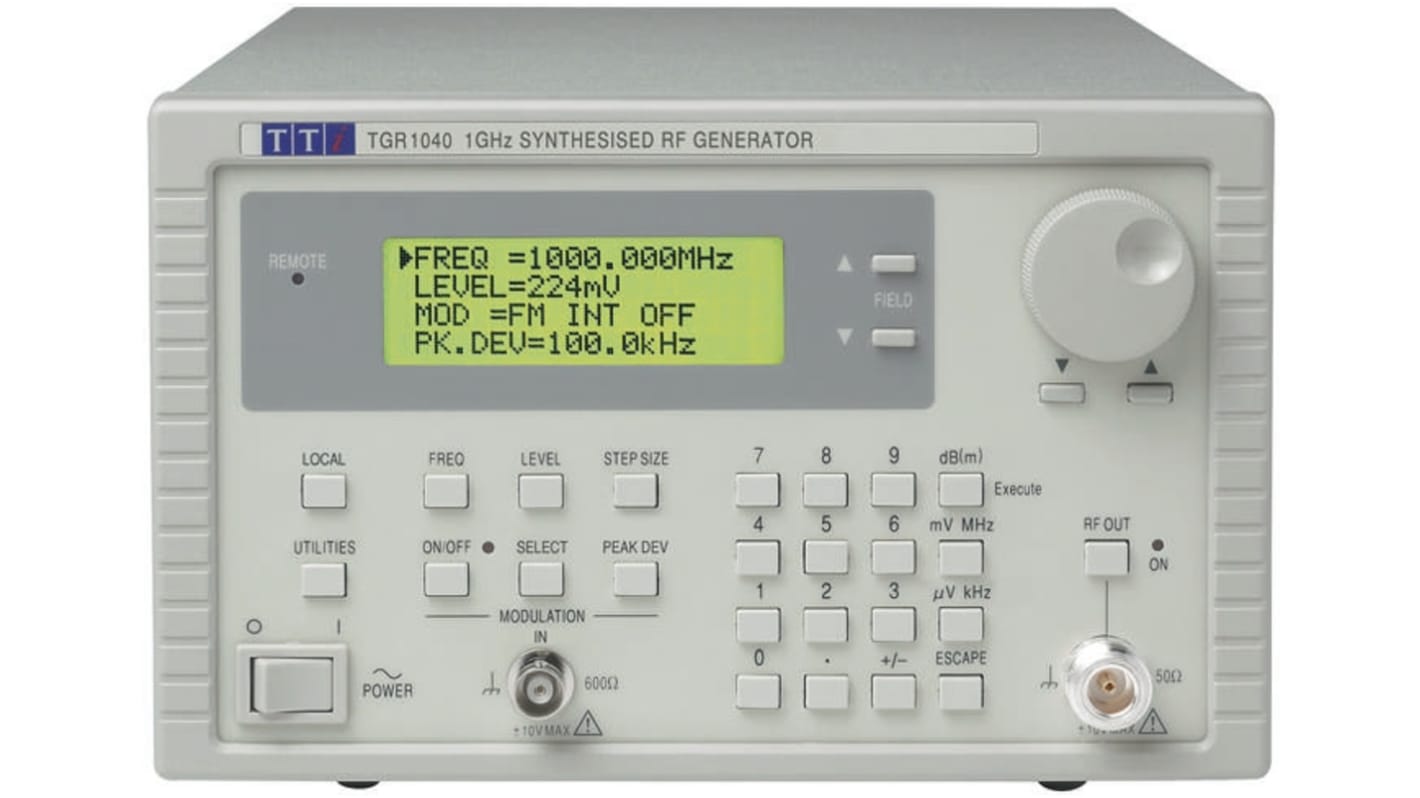 Aim-TTi RF Signal Generator, 10mHz min, 1000MHz max, With RS Calibration