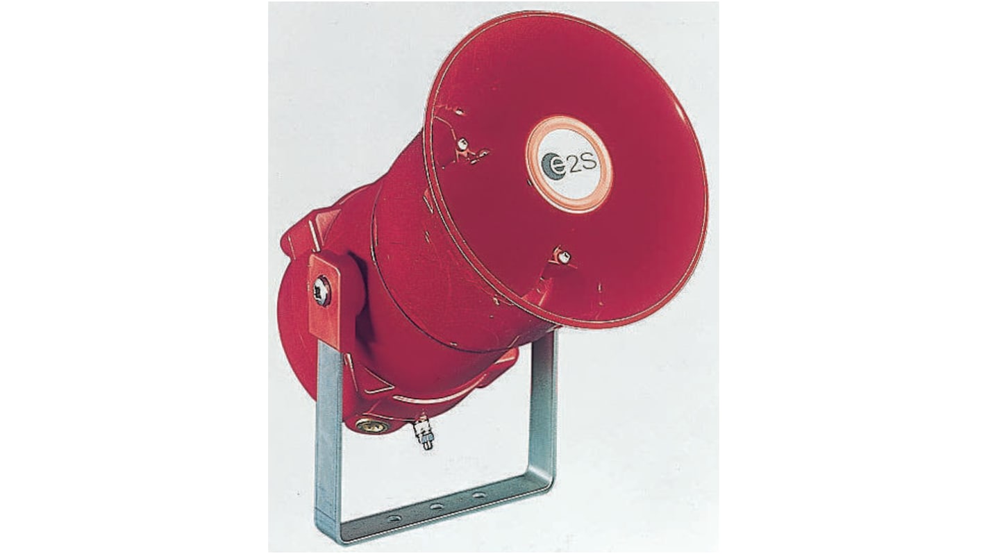 e2s 防爆电子报警器, 24V 直流电源, 红色外壳, 23音调, 1米外117dB, IP66, BEXS110E系列