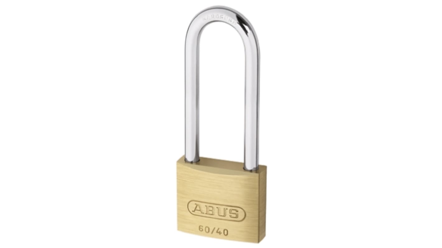 ABUS Key Weatherproof Brass, Steel Padlock, 6mm Shackle, 40mm Body