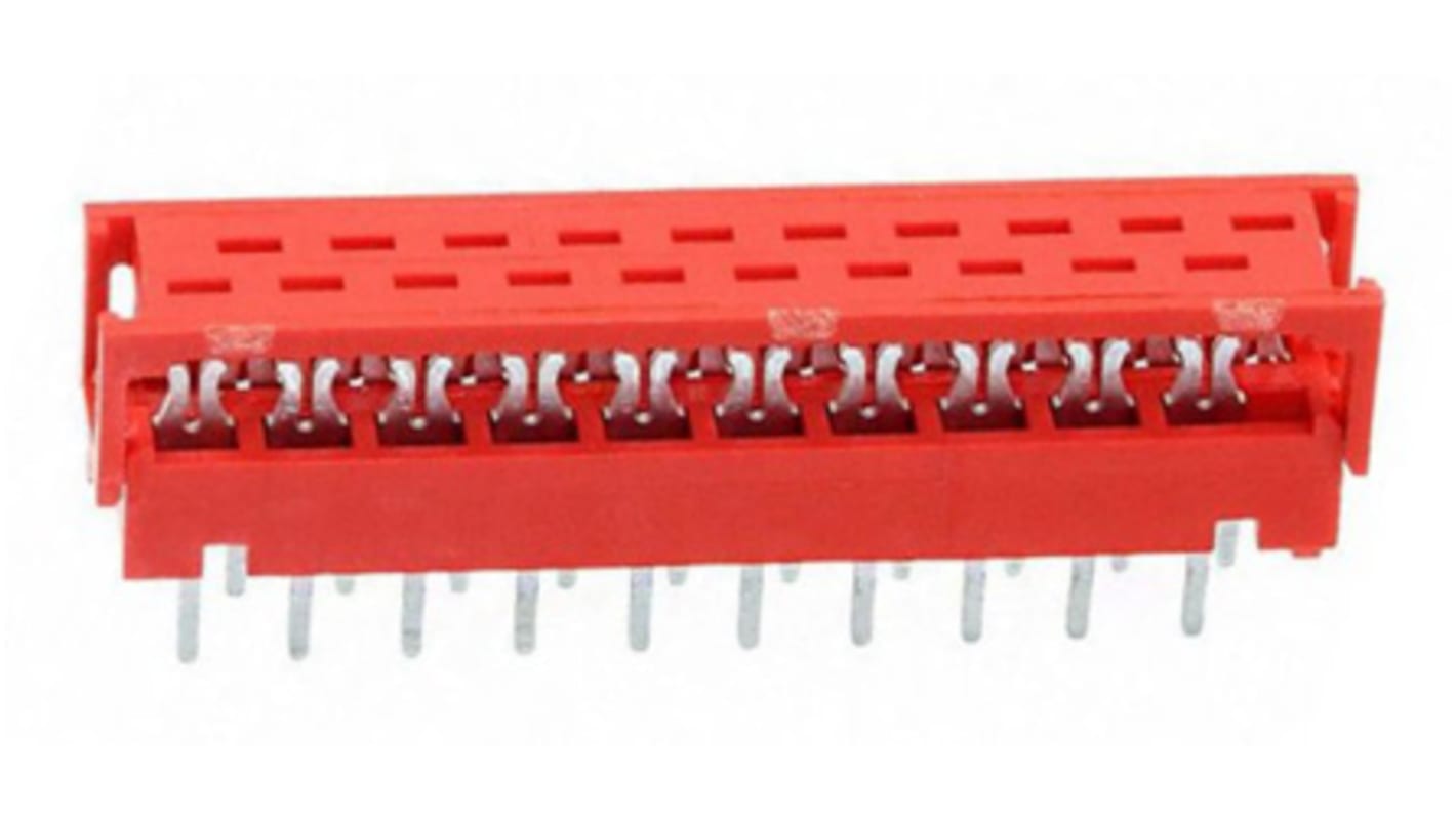TE Connectivity IDC连接器, 公插, 20p, 1.27mm间距, 2排, 电缆安装, IDC端接, 直向, Micro-MaTch系列