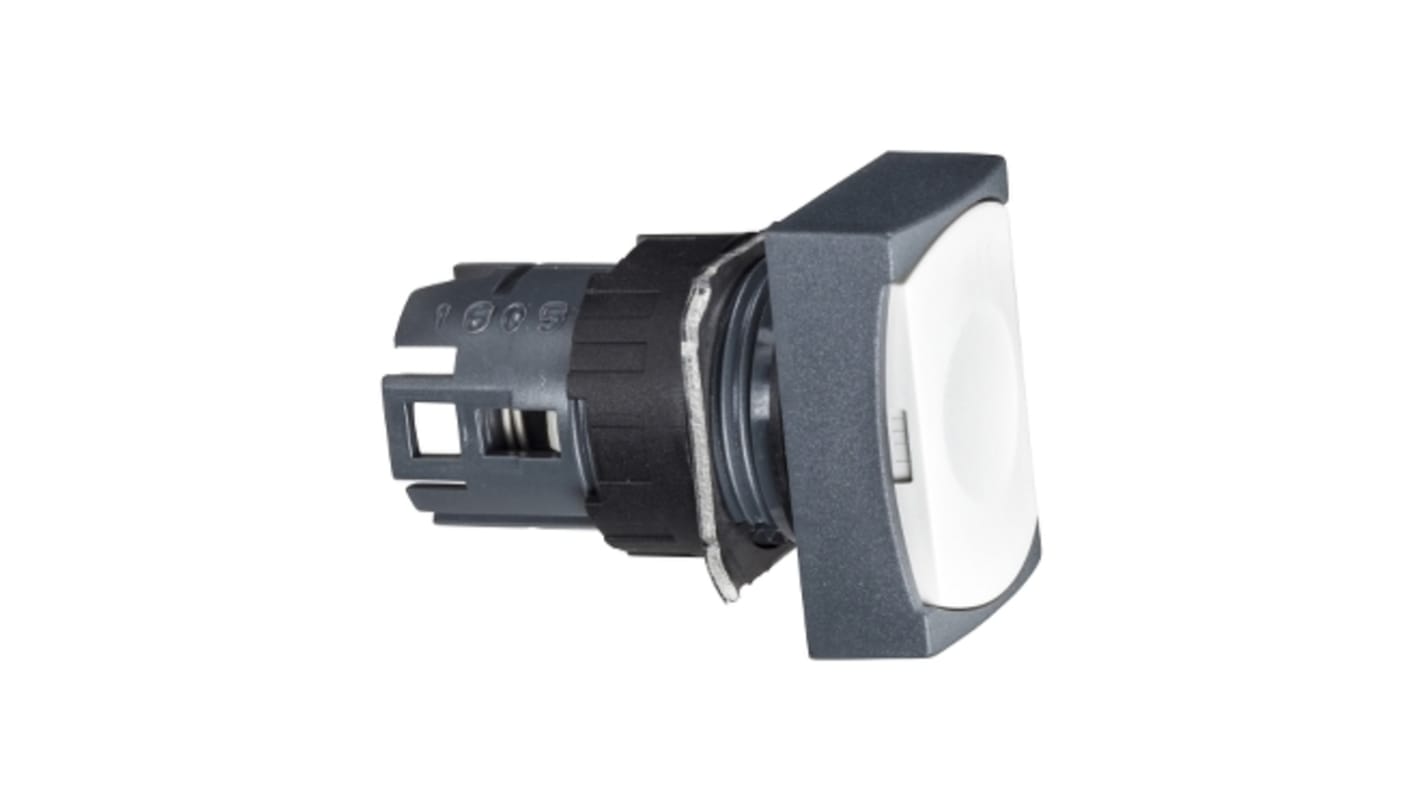 Schneider Electric Harmony XB6 Series White Spring Return Push Button Head, 16mm Cutout, IP65