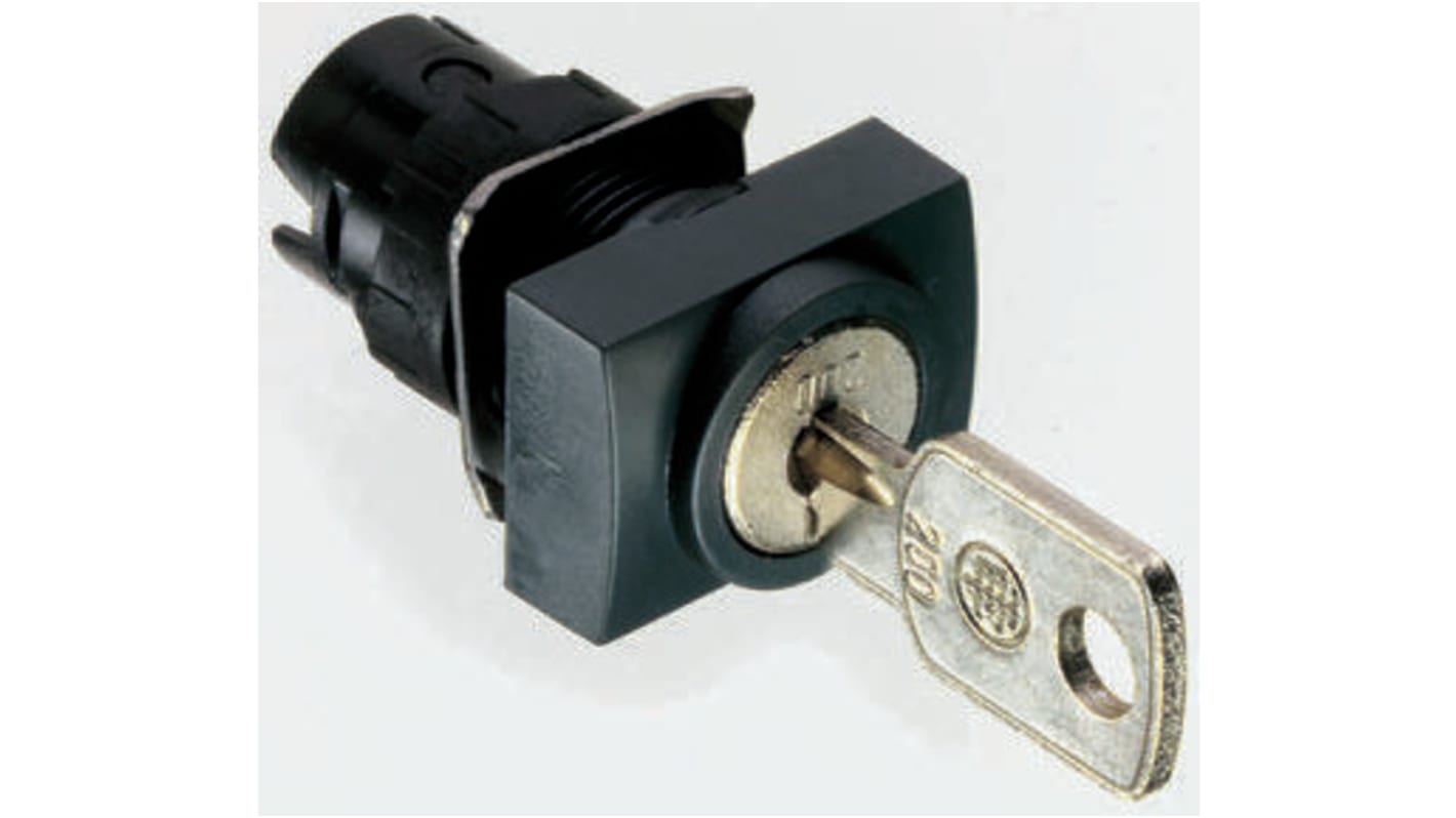 Schneider Electric Harmony XB6 2-position Key Switch Head, Latching, 16mm Cutout