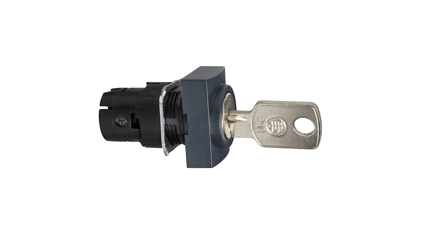 Schneider Electric Harmony XB6 2-position Key Switch Head, Latching, 16mm Cutout