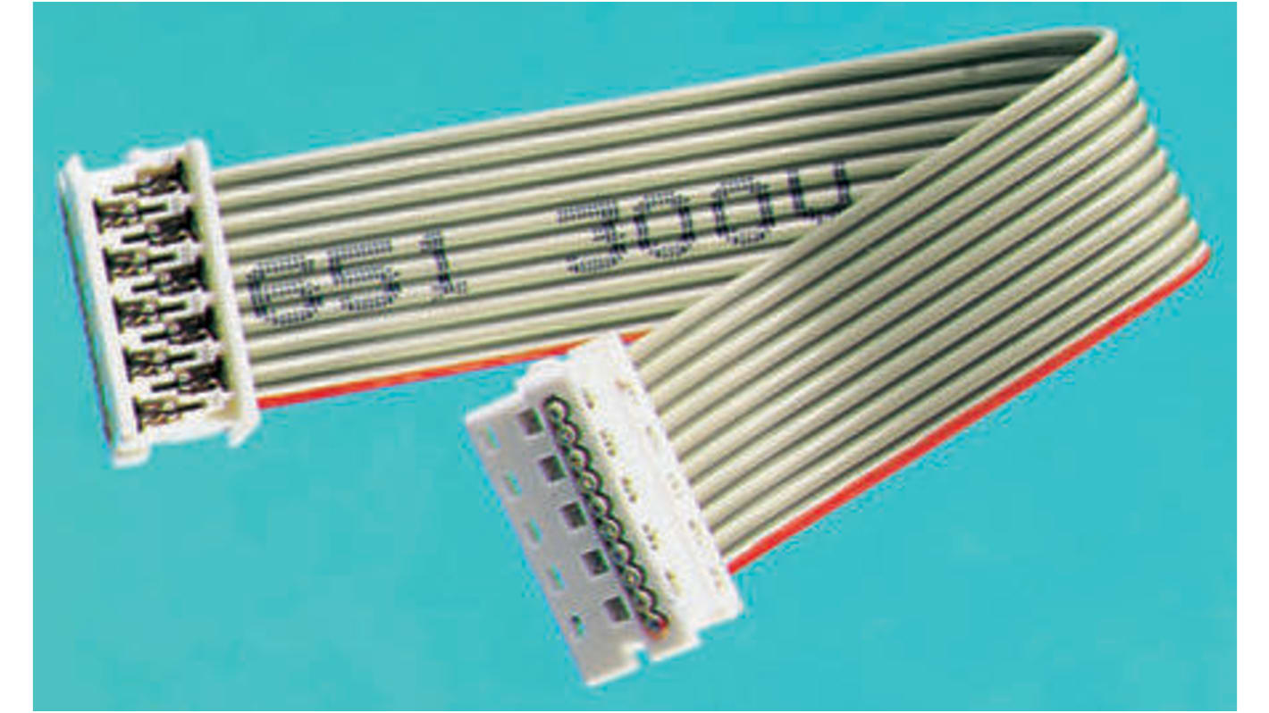 Molex Picoflex Series Flat Ribbon Cable, 8-Way, 1.27mm Pitch, 100mm Length, Picoflex IDC to Picoflex IDC