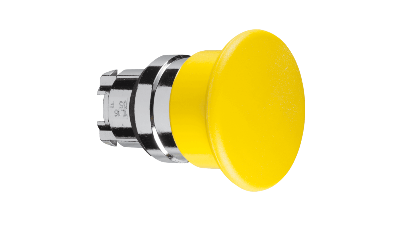 Schneider Electric Harmony XB4 Series Yellow Spring Return Push Button Head, 22mm Cutout, IP66, IP69K