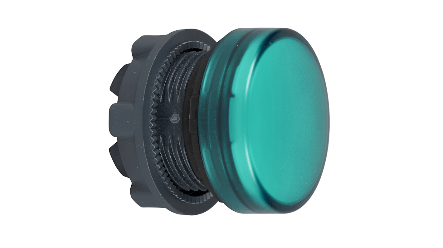 Cabezal de luz piloto Schneider Electric ZB5AV033 Verde, Montaje , Montaje en panel