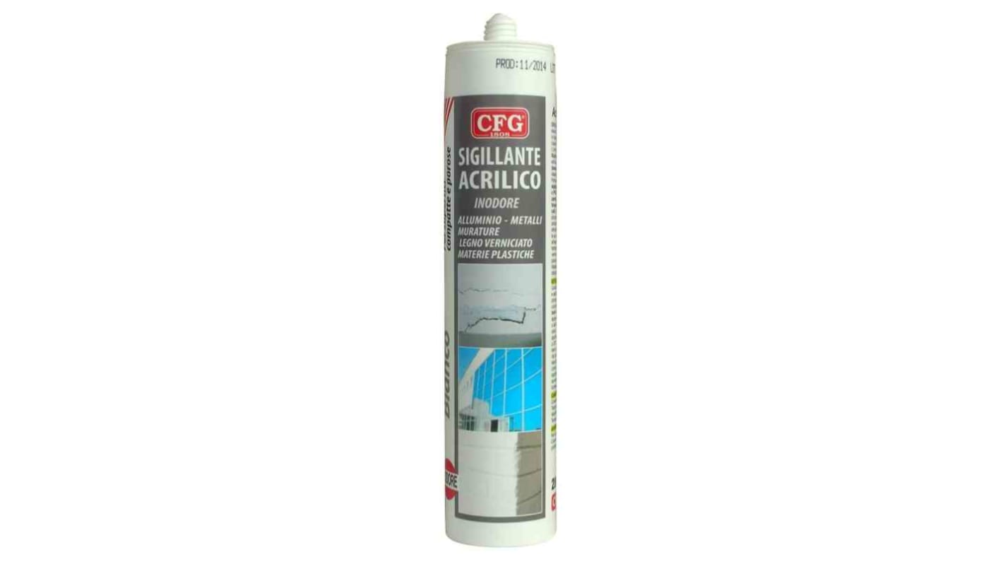Sigillante al silicone CFG Bianco, Cartuccia da 280 ml, -30 → +80 °C
