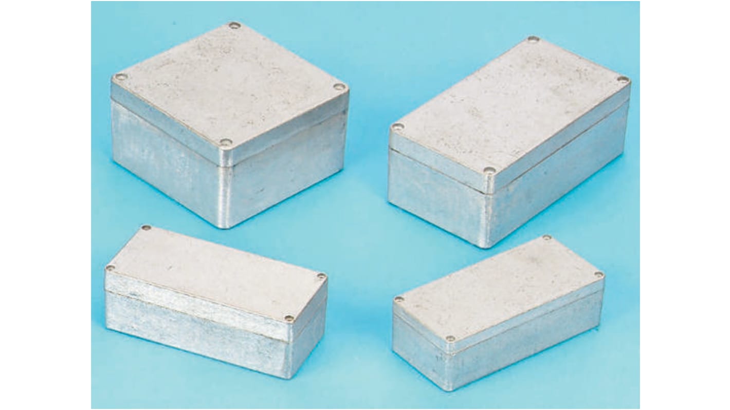 Hammond 压铸铝屏蔽外壳, IP66, IK08, 天然色, 97.75 x 63.75 x 36.1mm, 1590系列