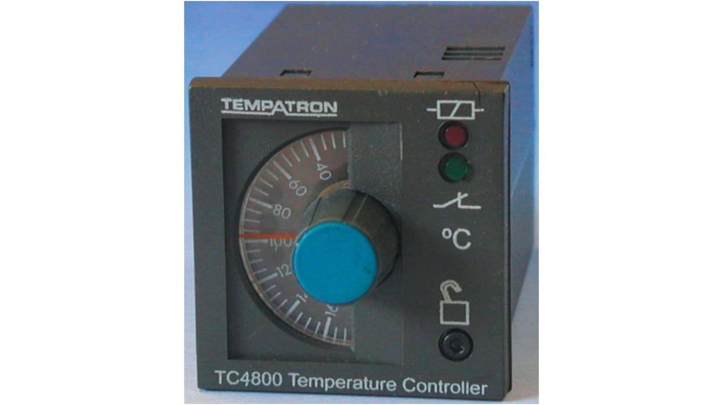 Controlador de temperatura ON/OFF Tempatron, 48 x 48mm, V ac Termopar de tipo K, 1 salida Relé