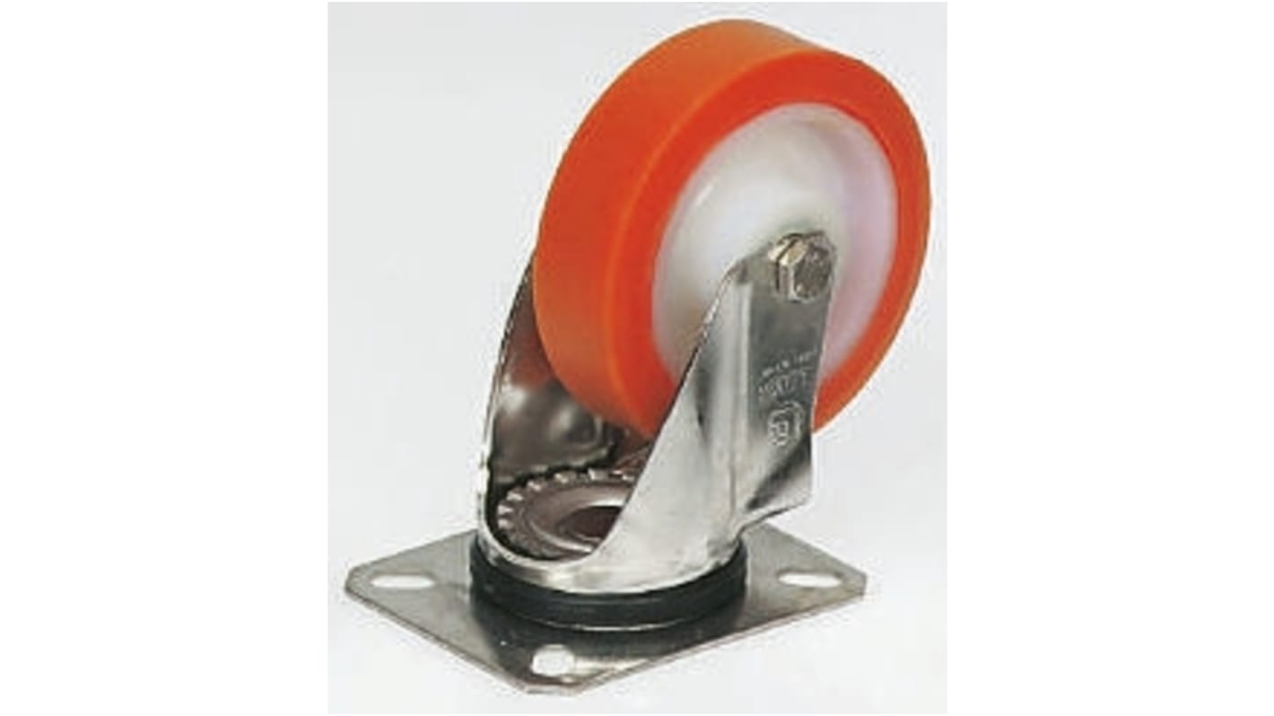 Roulette industrielle Pivotante LAG, inox, Ø 125mm, 250kg